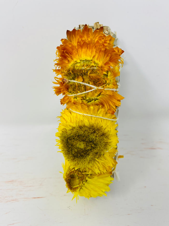 Sunflower with White Sage