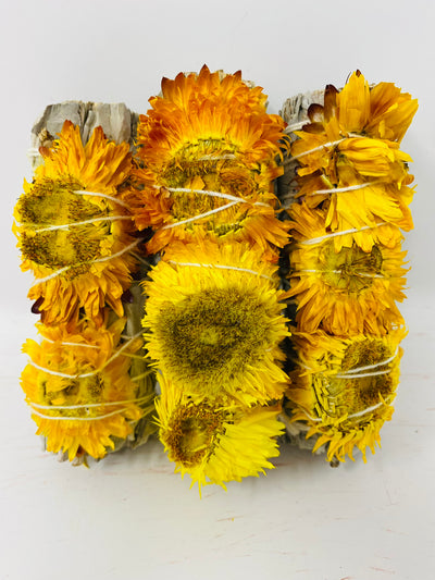 Sunflower with White Sage